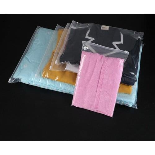 50pcs Zipper ziplock seal sealing transparent bag clothing socks underwear packaging bags plastic large pouch travel package