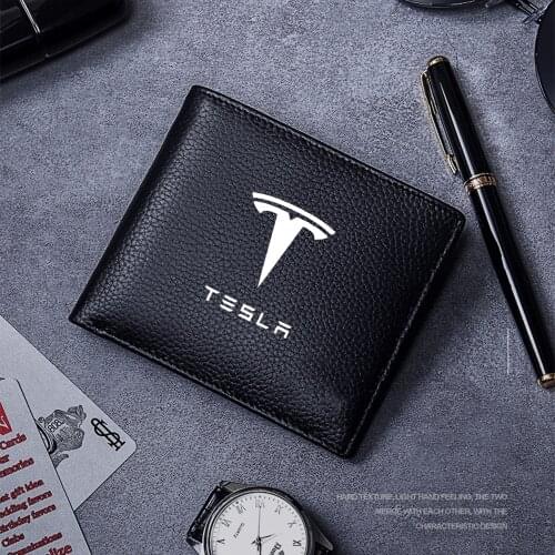 Auto Accessories Leather credit card storage drivers license bag For TESLA MODEL 3 Y MODEL X S Accessories