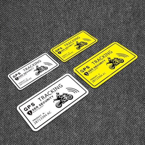 CDCOTN 2PCS/set Car Stickers Warning GPS Anti-theft Waterproof Reflective Vinyl Sticker For Car,Motorcycle ,Bike Decal