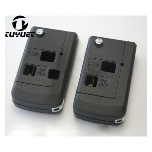 Uncut Blade Car Key Case For Lexus 2 3 Buttons Modified Folding Flip Remote Key Shell Blanks