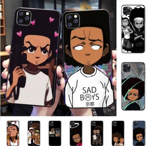 YNDFCNB Huey Freeman Boondocks Phone Case for iPhone 8 7 6 6S Plus X 5S SE 2020 XR 11 12 mini pro XS MAX