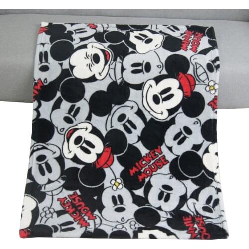 Spring Cartoon Disney Black And White Minnie Mickey Mouse Soft Flannel Blanket Thrown Gifts For Boys And Girls On The Sofa