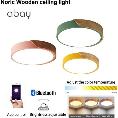 Nordic App Dimmable Led Ceiling Lights Living Room Round Multicolor Alloy Led Ceiling Lamp Bedroom Led Ceiling Light Fixture