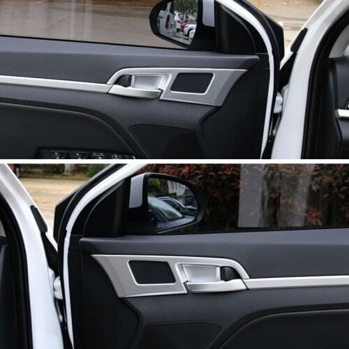 For Hyundai Elantra Avante 2016-2018 Interior Door Handle Cover Bowl Trim Matte 4PCS