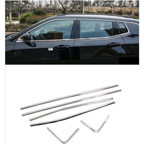 For Jeep Compass 2nd Gen 2017-2018 High quality Stainless Steel Window Trim Bottom Sill 6pcs