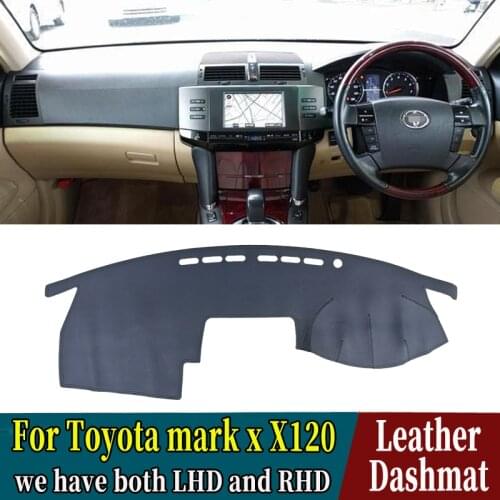For Toyota Mark X X120 2004 2005 2006 2007 2008 PU Leather Dashmat Dashboard Cover Dash Mat Carpet Car-Styling Accessories