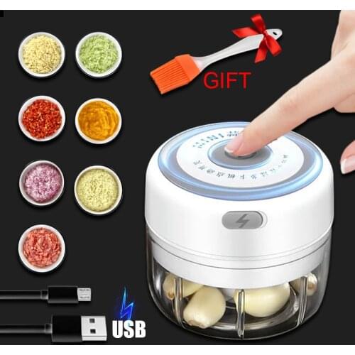 Electric Garlic Crusher USB Charging Household garlic press Mini Vegetable Meat Masher Kitchen Accessories