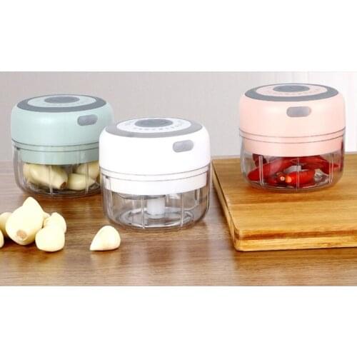 Electric Mini Garlic Press Mincer Food Chopper Processor for Pepper Vegetable Nuts Crushed Ginger Baby Food Maker