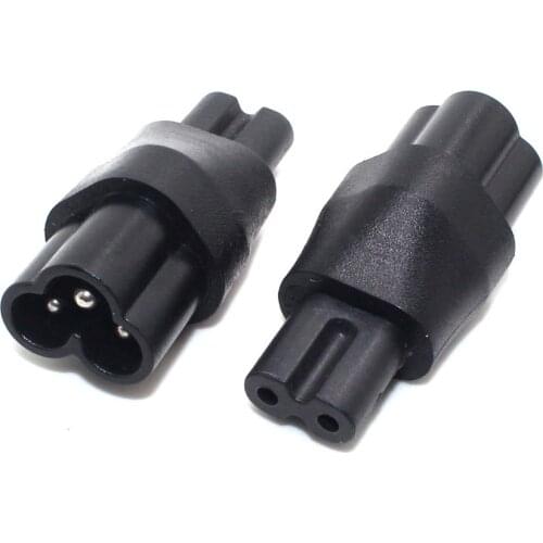IEC 320 C6 to C7 Power Adapter Converter IEC 3Pin Male to 2Pin Female Connector C6-C7 Chassis Server Conversion Plug