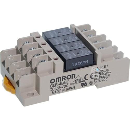 Best price DC 24V compact terminal relay with 4 independent outputs Omron G6B-4BND G6B-47BND electromagnetic cnc relay