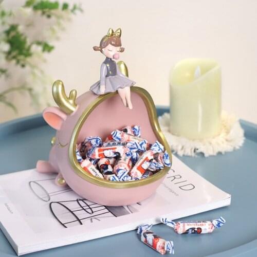 Key Storage Box Household Snacks Dried Fruit Tray Home Decoration Ornamental Resin Home Decor Gift Decorative