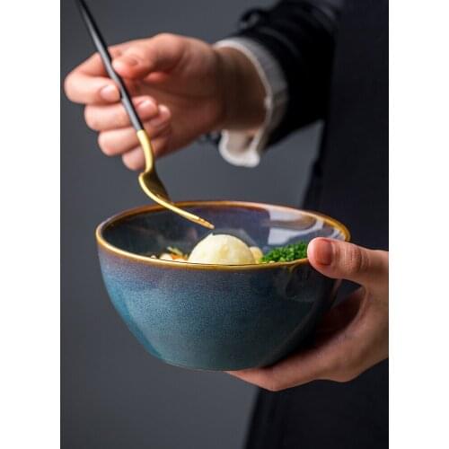Creative Rice Bowl Large Ceramic Ramen Bowl Noodle Bowl Beef Bowl Breakfast Bowl for Home or Restaurant SZ-CB21921810