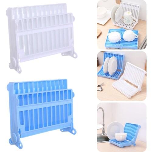 Kitchenware Storage Rack Multifunctional Drain Dish Rack Cabinet Creative Folding Dish Rack Plastic Rack Kitchen Tool Holder