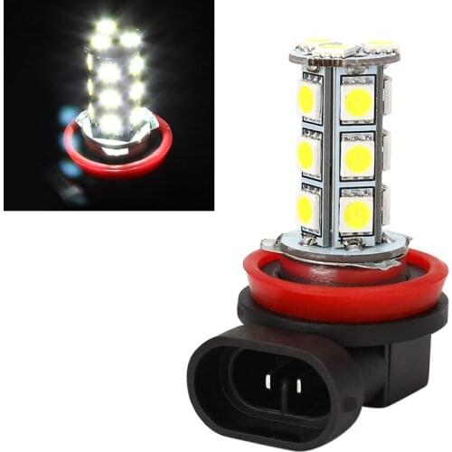 LEEPEE Driving Fog Lights White H11 H8 Headlight for cars Bulb Universal LED lamps LED 5050 18 SMD Car-styling