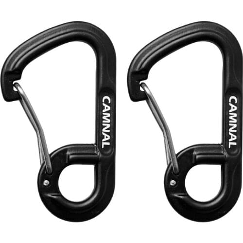 MagiDeal Keychain Carabiner Clip 2Pcs Wiregate Carabiner Keychain for Hammock, Camping, Backpacking, Dog Leash