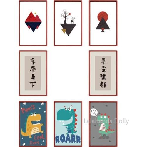 1:6 Dollhouse 4.9*7.9cm Miniature Mural Photo Frame Model for BJD GSC Dollhouse Furniture Accessories