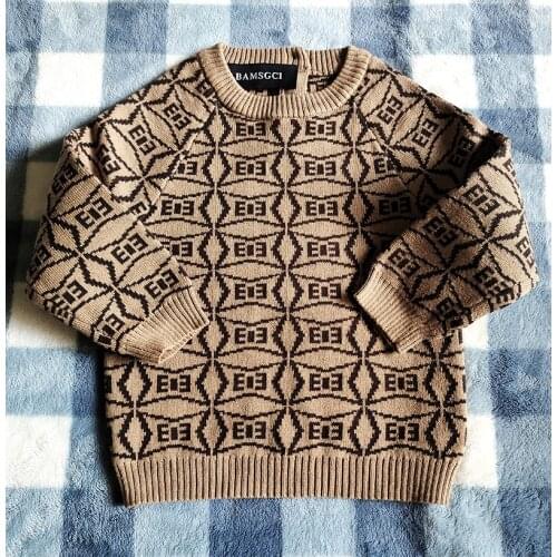 New winter fashion Style letter kids baby clothes boy girl pullover knit round neck long sleeve sweater jacket coat And pants