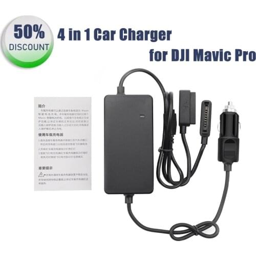 New 4 in1 Car Charger for DJI Mavic Pro Platinum Camera Drone Battery Portable Smart Travel Charger Dual Output