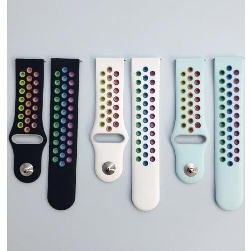 New Colorful Silicone Watchband For Mi Watch Color HaylouSolar ls05 Amazfit GTR 47mm strap ремешок Smart watch Band Bracelet