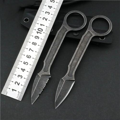 Trskt Sharp Fixed Blade Hunting Knives Camping Survival Tactical Neck Knife Diving Paratroopers Pocket Tool Dropshipping