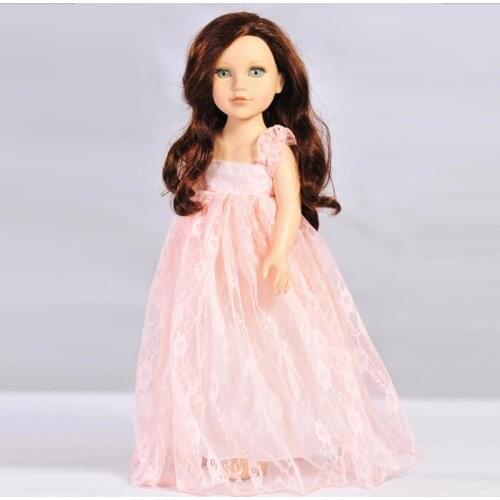 Powder dress skirt evening dress skirt fits 45 American doll clothes and 43cm new born doll accessories
