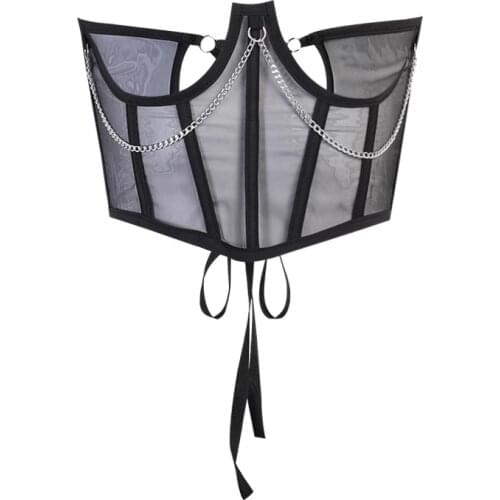 Belts for Women Lace up Wide Belt Mesh Elegant Women Metal Chain Straps Female Stretchy Wide Belt Ladies corset