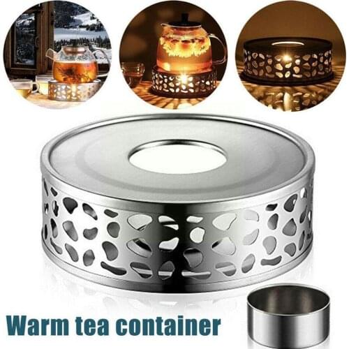 Portable Warmer Tea Holder Durable Steel Warmer Holder Base Light Coffee Tea Warmer Heating Trivets Candle Teapot P0R8