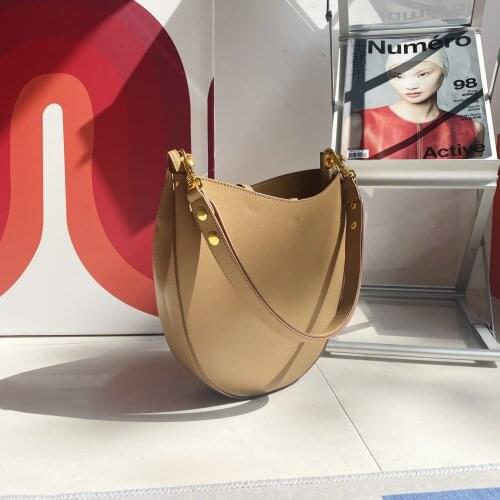 FIRMRANCH Simple Milk Tea Color Elegant Large Capacity Retro Shoulder Bag Big Tote Female Leather Shoppers Commuter OL Purse