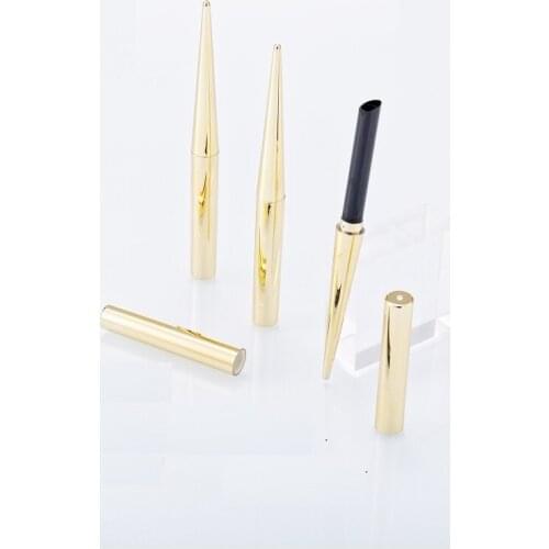 7.1mm Empty Lipstick Tube Makeup Packaging Containers Cosmetic Lip Stick Bottle Gold Lip Balm Tube Plastic Bottles 50pcs/Lot