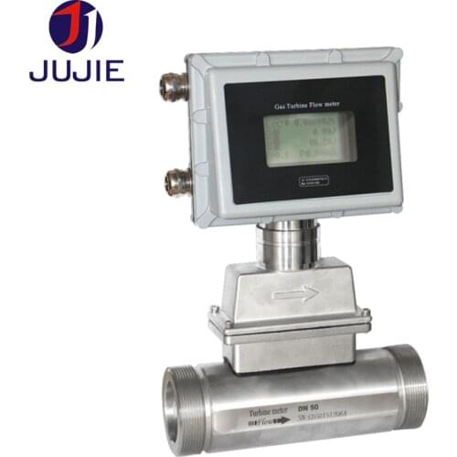 DN25 DN50 DN80 male thread gas turbine flow meter natural gas carbon dioxide methane methane hydrogen oxygen compressed air LCD