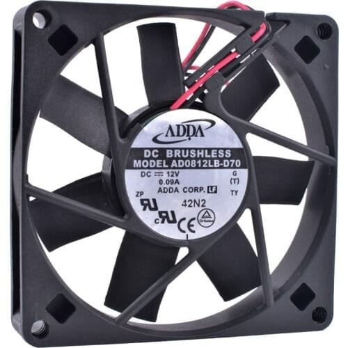 COOLING REVOLUTION AD0812LB-D70 8cm 80mm fan 8015 80x80x15mm 12V 0.09A Double ball bearing quiet cooling fan