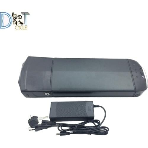 Electric city bike replacement battery RB-1 rear rack 52V 14Ah 48V 10Ah 36V 10Ah 500W 250W Li-ion battery pack with charger