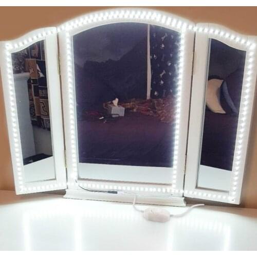 LED Vanity Lights Kit for Makeup Mirror, Light Kit with Dimmer and Power Adaptor White Modern Creative Lamp