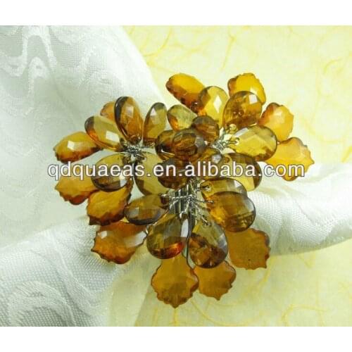 Beaded wedding napkin ring decoration