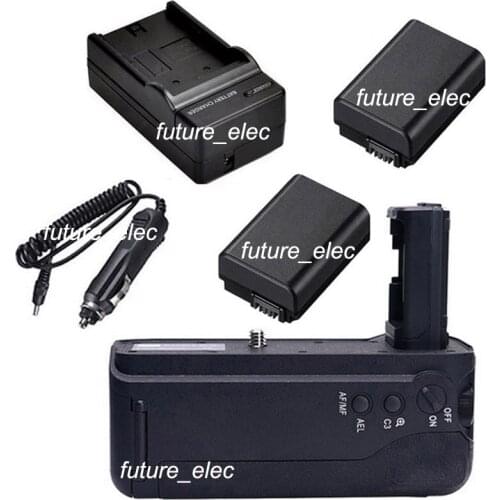 Vertical Shutter Battery Hand Handle Grip Holder For Sony Alpha A7II A7 II A72 A7M2 A7R2 as VG-C2EM VGC2EM+2 NP-FW50+Car Charger