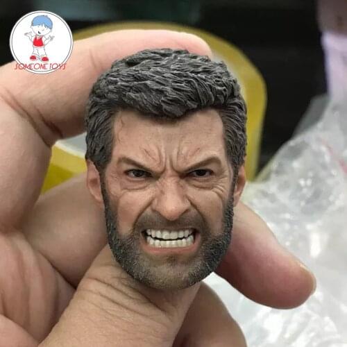 1/6 Scale Wolverine Head Carving Model Male Angry Ver. Angry Wolverine Head For 12" Male Figure