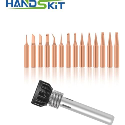 14pcs bit 900M-T- 936 909d 853D 936 Non-magnetic pure copper speaker B-I -C-D -K BIT tip / nozzle tip flat head oblique head