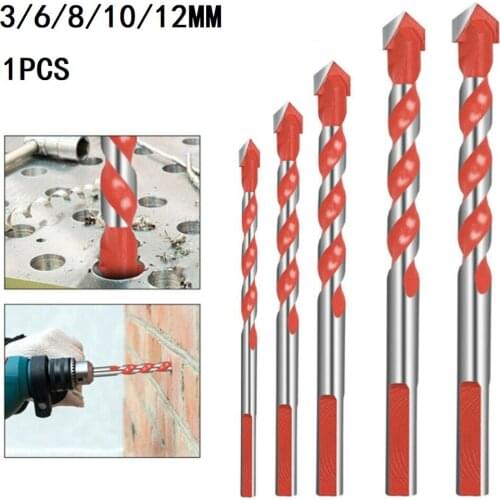 3/6/8/10/12mm Drill Bits Multifunctional Ceramic Glass Punching Hole Working Tools Metal Drills Woodwooking Drilling Bits