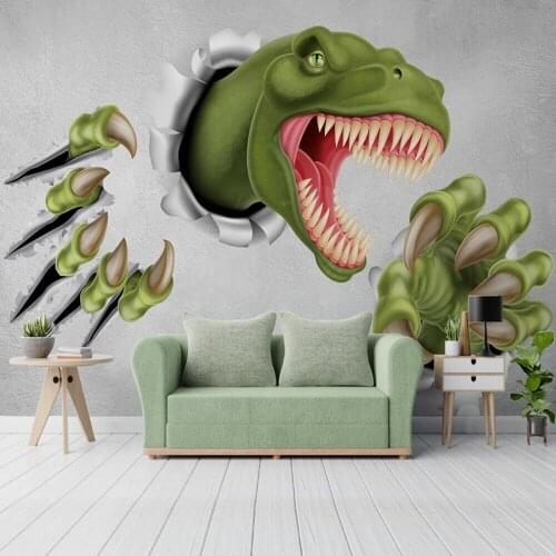 Milofi custom 3D wallpaper mural 3D stereo wall dinosaur childrens room living room bedroom background wall decoration painting