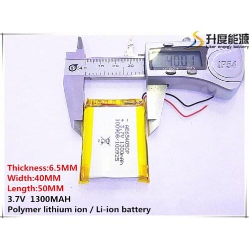 5pcs [SD] 3.7V,1300mAH,[654050] Polymer lithium ion / Li-ion battery for TOY,POWER BANK,GPS,mp3,mp4,cell phone,speaker