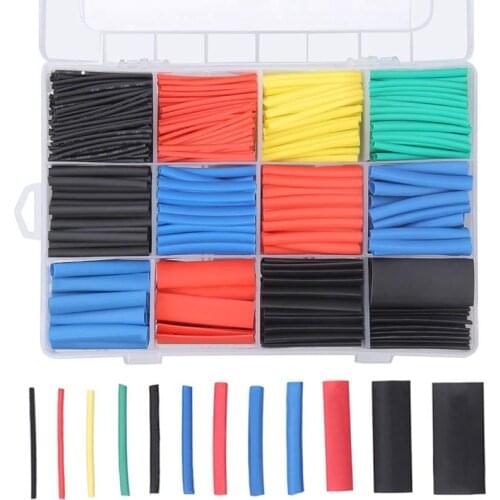 750 PCS Heat Shrink Tubing Preciva 2: 1 (5 Colors 12 Sizes) Sleeving Kit Electrical Wire Cable Wrap Assortment Waterproof