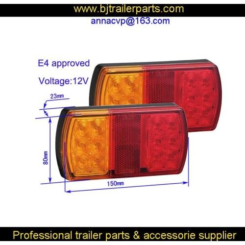 PROMOTION!!! 12V LED TRAILER TAIL LIGHTS LAMPS SUBMERSIBLE WATERPROOF TRUCK BOAT TRALER PARTS (2PCS/1PAIR) trailer parts