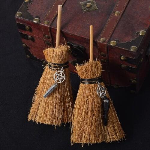 Altar Broom Healing Sweep Brush Wicca Cleansing Broom Spells Away Magic Mini Witch Dust Removal