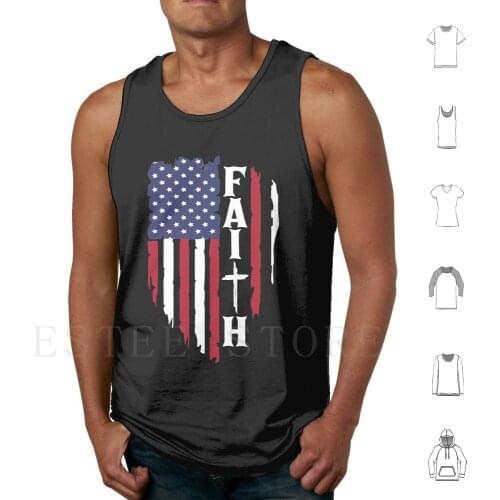 American Faith Shirt American Flag Tank Tops Vest Sleeveless American Faith American Flag American Flag Faith Faith
