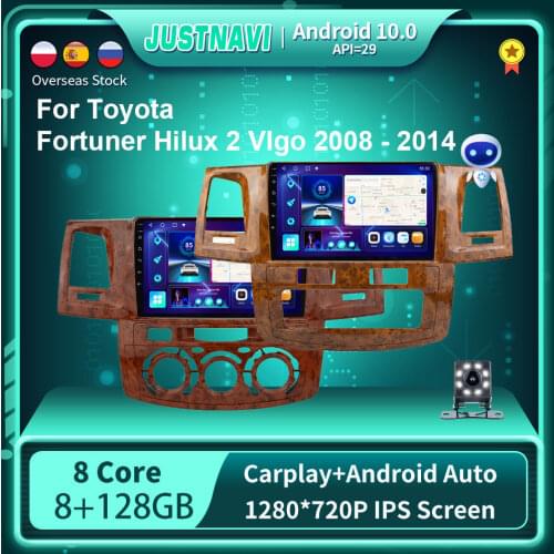 Android 10.0 DSP Car Radio Multimedia Player For Toyota Fortuner Hilux 2 VIgo 2008-2014 AT MT Video Navigation GPS 6G 128G 9 In