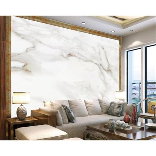Beibehang Custom photo wallpaper atmosphere simple jazz white marble pattern TV sofa background wallpaper 3D home decoration