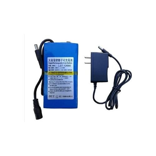 Free ship 12V 6800mAh Rechargeable Li-ion Lithium Battery super Rechargeable Li-ion Battery and charger