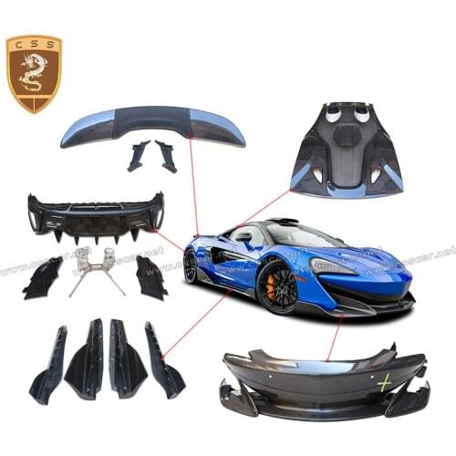 For Mclaren 540C 570S 570GT 600LT Front Bumper LIp Side Skirts Rear Bumper Diffuser Engine Cover Hood Cover Spoiler Body Kit