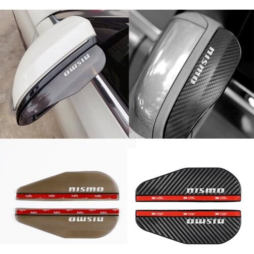 For Nissan Nismo Car Rearview Mirror Rain Blades Anti Rain Visor Snow Guard Water Rainproof Eyebrow Cover Side Shield Favor