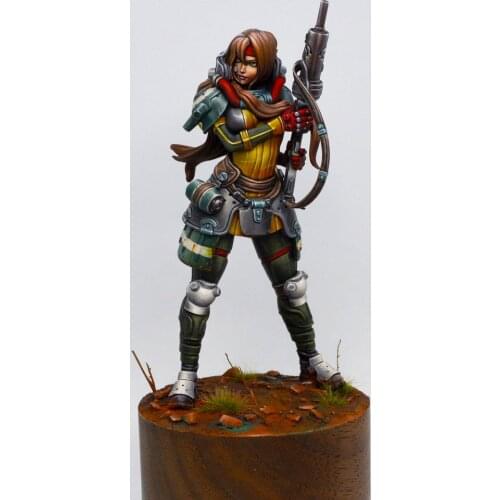 Resin Figure 1/24 75mm ancient girl stand with long hair (NO BASE ) Model Unassambled Unpainted Figure Building Kit